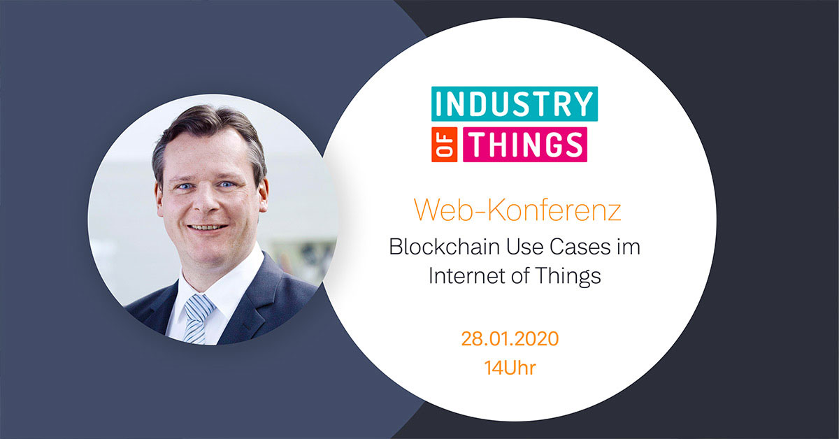 Sascha Hellermann bei der Web-Konferenz von Industry of Things