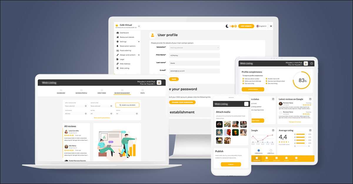 E2E-Plattform zur Selbstverwaltung von Online-Auftritten für einen Großhandel COCUS_Website_Referenzen_HD_Hospitality_Weblisting E2E Plattform