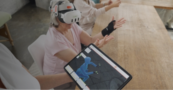 CUREosity VR Therapie mit einem Tablet