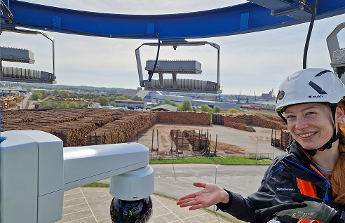 Johanna Epperlein im Seehafen Wismar